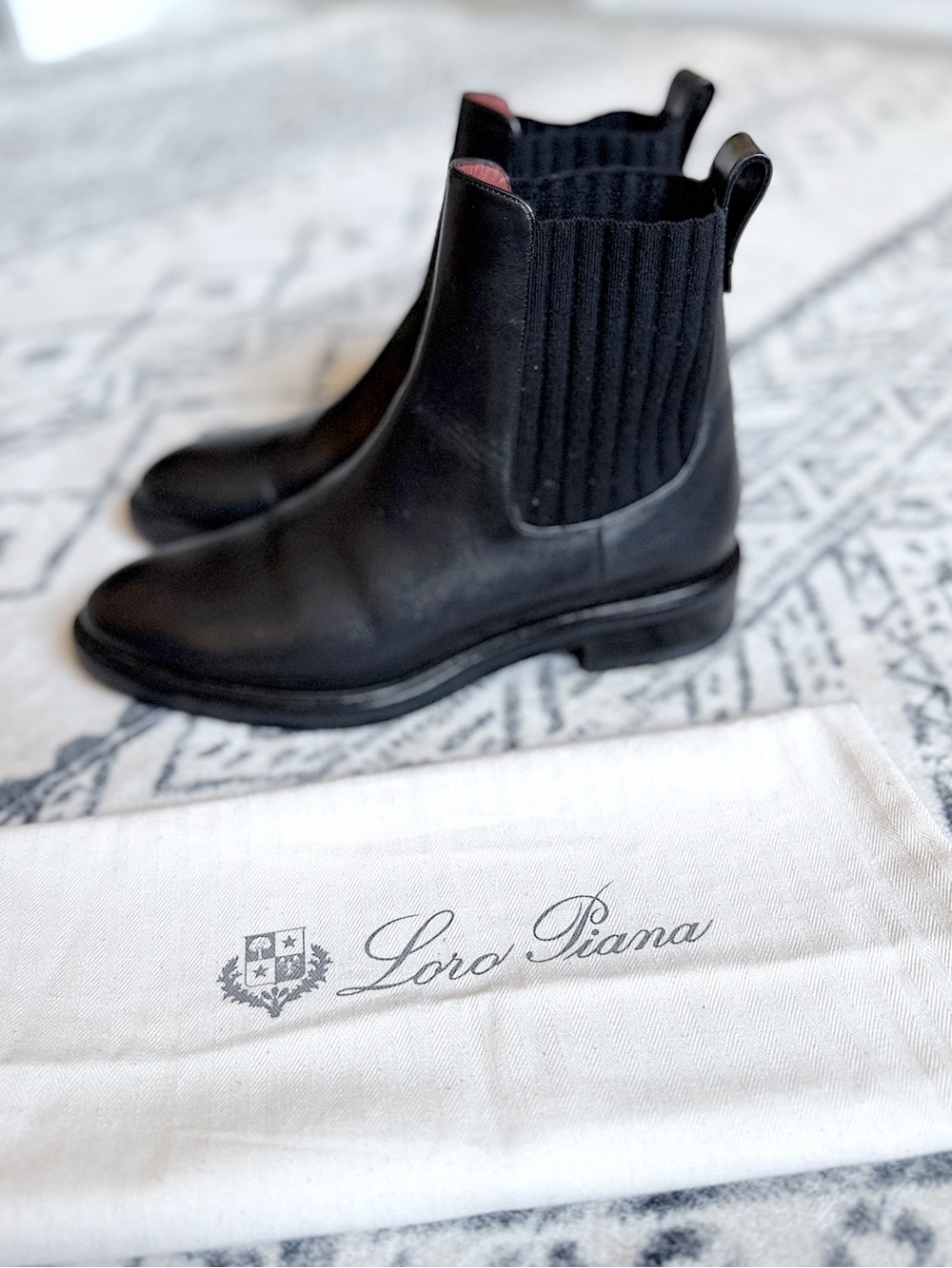 $1900 Loro piana auckland chelsea black ankle leather boots 38 - Picture 4 of 11